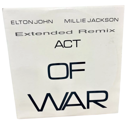 Elton John & Millie Jackson Extended Remix ACT OF WAR Vinyl LP Record