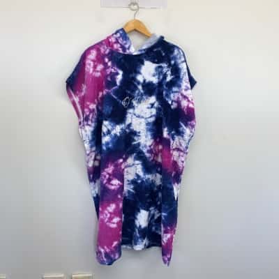 O'Neil Blue Purple Tie-Dye Hoodie Towel