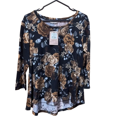 Lunar Sky Womens  Size 14 Jumper Black  / Brown / Floral / Grey 