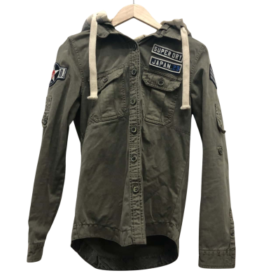 Superdry Mens  Size S Denim Jacket Green 