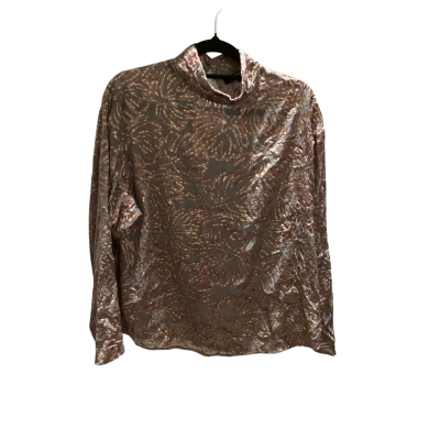 French Connection Womens  Size S Sheer Blouse / Long Sleeve Top Brown 