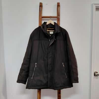 Bugatti Premium Suede Mens Jacket Black/Charcoal/Tan Size 60