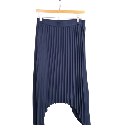 Table Eight Womens  Size 12 Asymmetrical Hemline Skirt / Midi Skirt Navy Blue 
