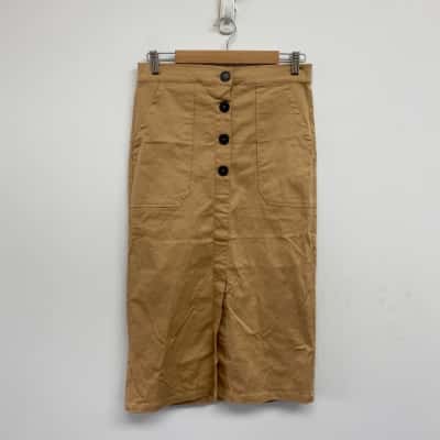 Y.A.S. Tan Yastanna Midi Skirt Size 12 