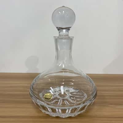 Vintage Bohemia Glass 1000 ml Ship Decanter