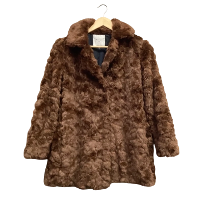 Zara Brown Fur Jacket Size M