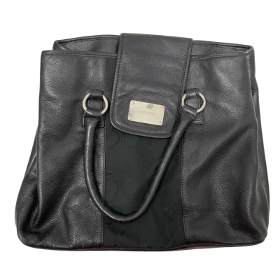 Oroton Women's Leather Handbag Black/Silver 