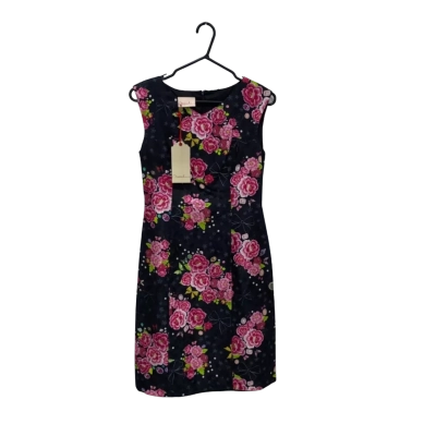 BNWT Maiocchi Tickled Pink Dress Size 8 (Black Dress With Pink Flowers)