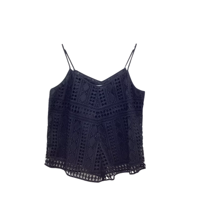 Country Road Black Broderie Lace Cami Top Size XL