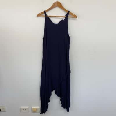 Table Eight Navy Blue Sleeveless Midi Dress Size 8 