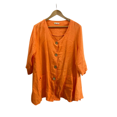  Womens  Made In Italy Linen Blouse one Size 