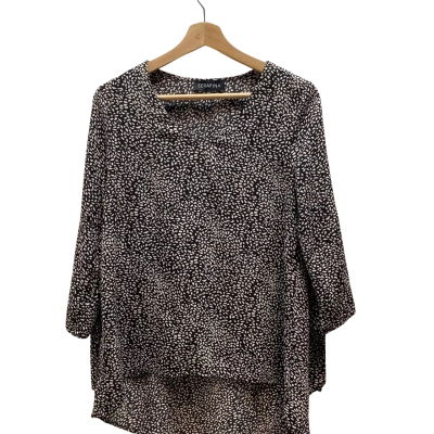 Serafina Womens  Size XS Black Pattern Top