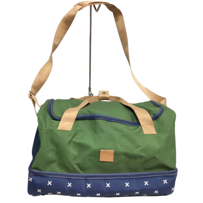 The Somewhere Co.  Unisex Weekender Bag Green / Navy Blue 