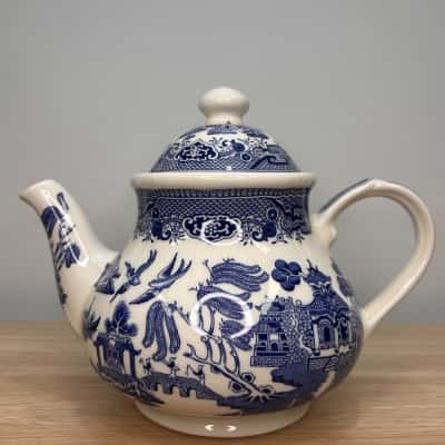 Churchill Blue Willow Made In England China Teapot