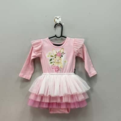 Rock Your Baby Girls Size 0 / 6-12m Onesie Animal print / Pink  