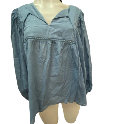 Adornme Womens  Size 12 Blouse Blue 