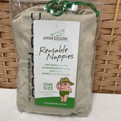 NEW Peapods reusable nappies one size bamboo baby newborn toddler 