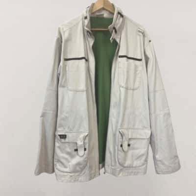 Vintage - Adidas - Womens Jacket (100% Cotton) - Size M - Beige 