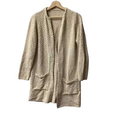  Womens  Size 14 Cardigan Beige Cotton H