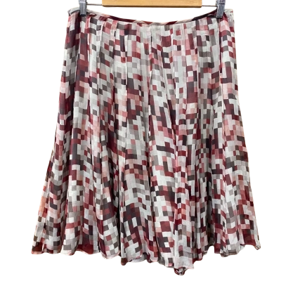 Sportscraft Square Patterned Silk Skirt Size 12