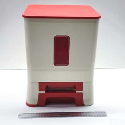 Tupperware Rice Smart Dispenser Container Storage Cream Red 10kg