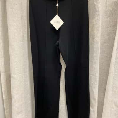 Anthea Crawford Womens  Size M Straight Leg Pants Black  