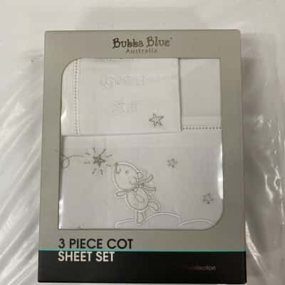 Bubba Blue 3 piece cot set -“wish upon a star”