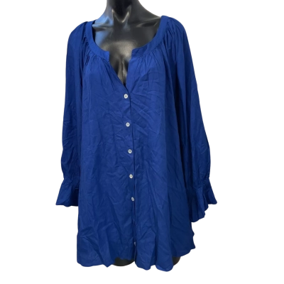 Autograph Womens  Size 26 Long Sleeve Top Blue 