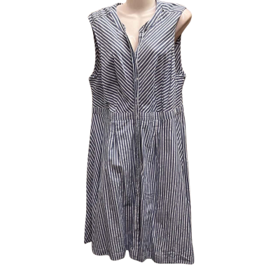 Capture Womens  Size 22 Shirt Dress / Sleeveless Dress  Blue / Striped / White 