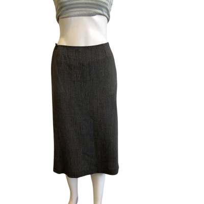 Max Mara Women's Size 8 Wool Blend Midi Skirt Grey 