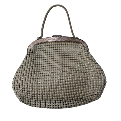 Womens vintage Oroton cream mesh clutch bag
