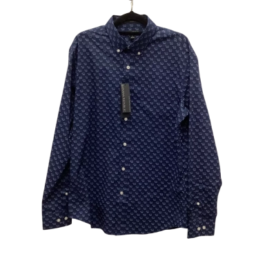 Banana Republic Mens  Size M Long Sleeve Shirt Blue / White Polar Bear Print RRP $53.99