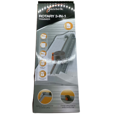 Brand New PAPER TRIMMER JASTEK 3-IN-1 ROTARY TRIMMER