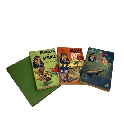 Set of 4 Biggles books by Captain W.E.Johns