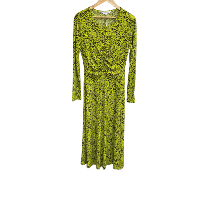 Veronica Maine Womens  Size 10 Long Sleeve Dress Black  / Green 