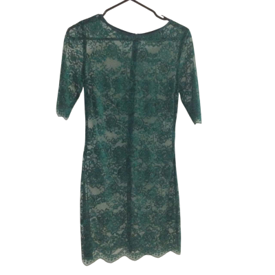 Pilgrim Womens  Size 8 Cocktail Dress Green / Pattern 