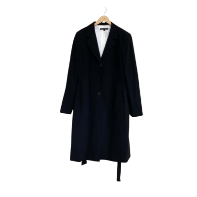 Charlie Brown Womens Size 14 Trenchcoat Black  