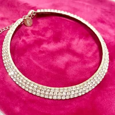 Lovisa Triple Row Rhinestone Choker 