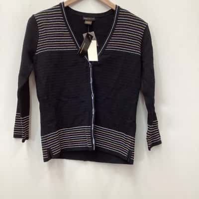 Grace Dane Lewis  Womens  Size S Button-down Cardigan Black  / Blue / Pink  / Striped / White / Yellow 