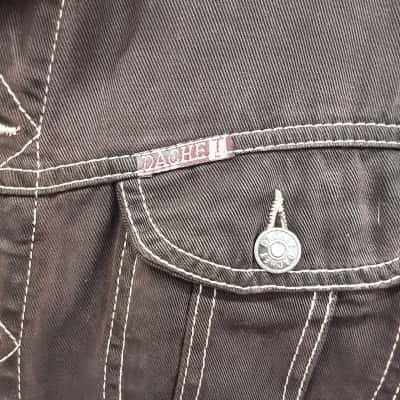  Mens Brown Vintage Tensile Denim Style Jacket size L