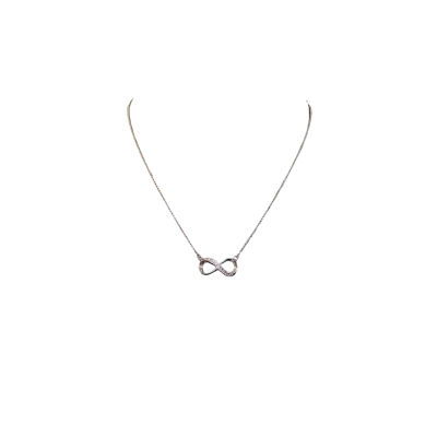  SS925 Infinity Necklace with clear stones