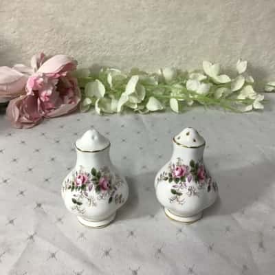 Royal Albert Floral Pattern Porcelain Salt & Pepper Shakers