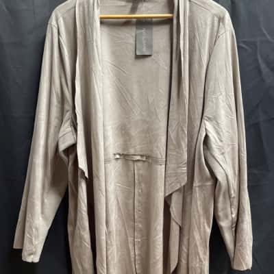 Autograph Womens Size 26 Suede Waterfall Jacket