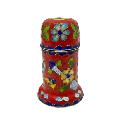 Vintage Chinese Cloisonné Toothpick Holder