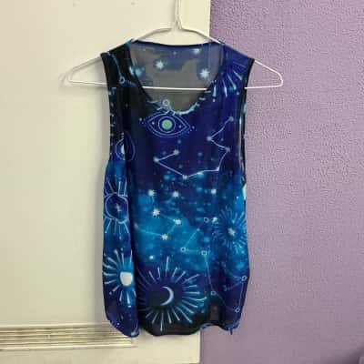 Exotica Womens  Size L Tank Top Blue 