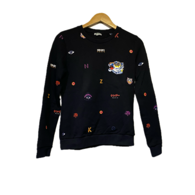 Kenzo Womens  Size S Crew Neck Jumper Black  / Pattern 