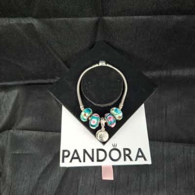 Pandora Charm Bracelet Multicoloured / Silver 
