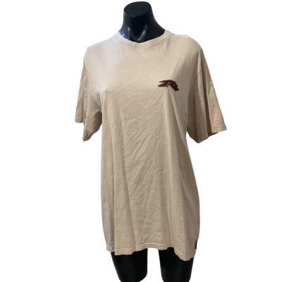 Rusty Mens  Size L Short Sleeve T-shirt Cream 