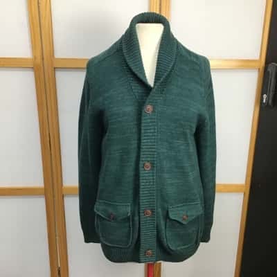 Bauhaus Womens  Size M 100% Cotton Shawl Collar Cardigan 