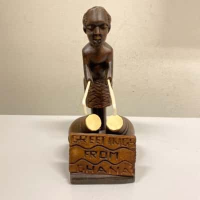 Greetings From Ghana African Wooden Sculpture